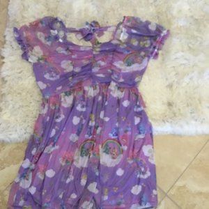 Hot Topic Purple Rainbow Cloud Printed Women’s Dress